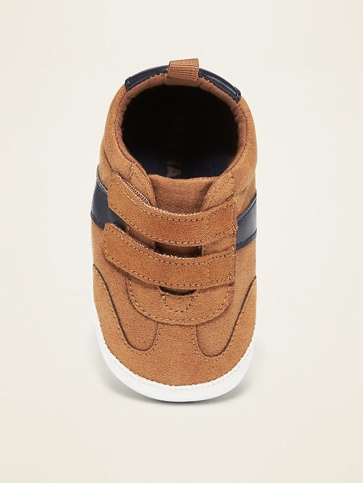 View large product image 2 of 4. Faux-Suede Secure-Strap Sneakers for Baby