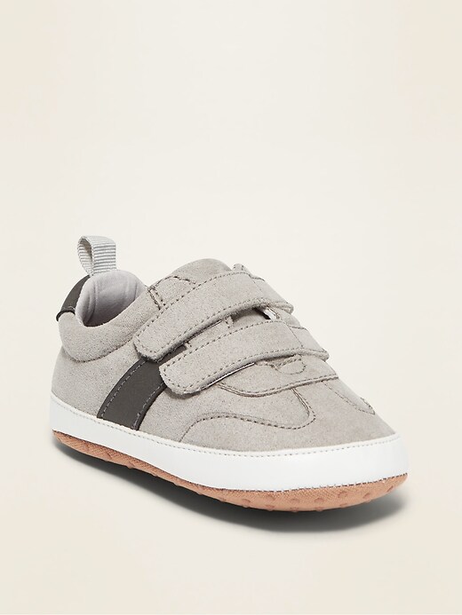 View large product image 1 of 1. Faux-Suede Secure-Strap Sneakers for Baby