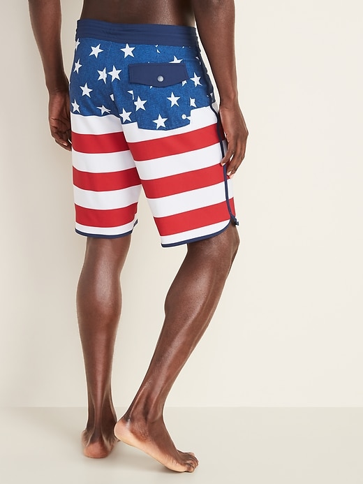 View large product image 2 of 2. Built-In Flex Printed Board Shorts - 10-inch inseam