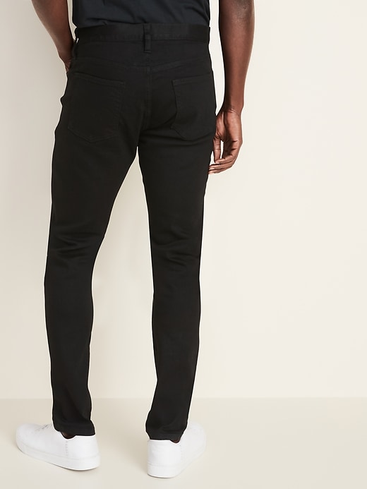 Skinny Built-In Flex Black Jeans For Men