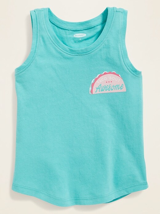 View large product image 1 of 1. Graphic Jersey Tank for Toddler Girls