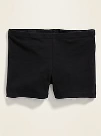 girls black biker shorts