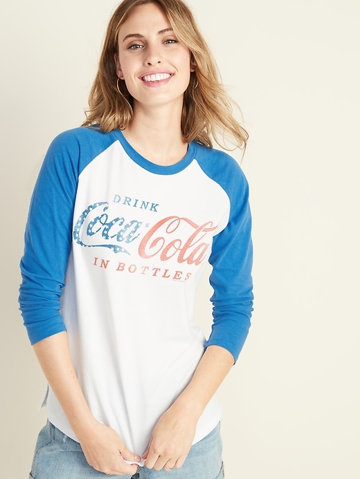 View large product image 1 of 1. Licensed Pop-Culture Baseball Tee for Women