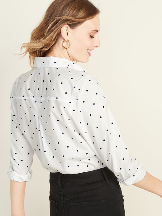Image number 2 showing, Classic Polka-Dot Shirt for Women