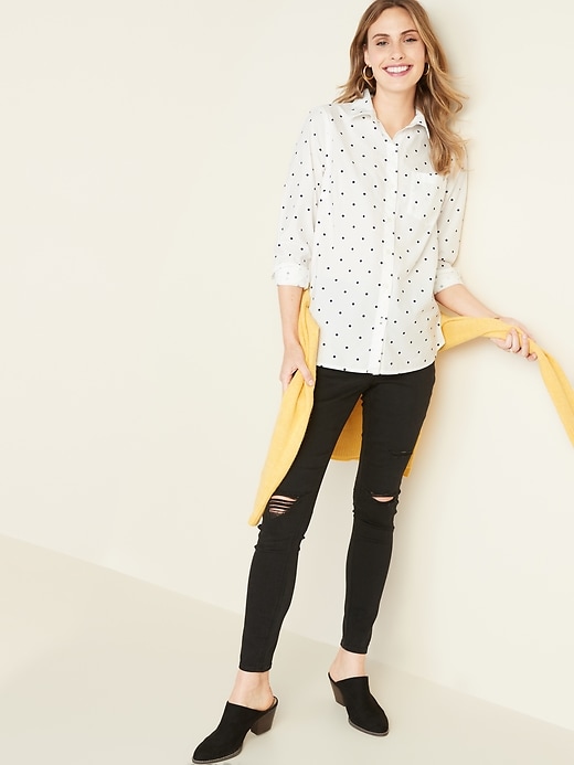 Image number 3 showing, Classic Polka-Dot Shirt for Women