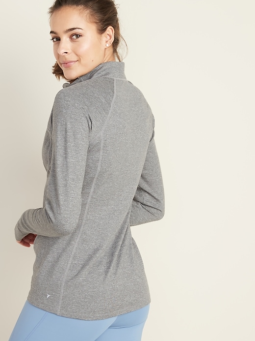 Image number 2 showing, 1/4-Zip Lightweight Fleece Pullover for Women