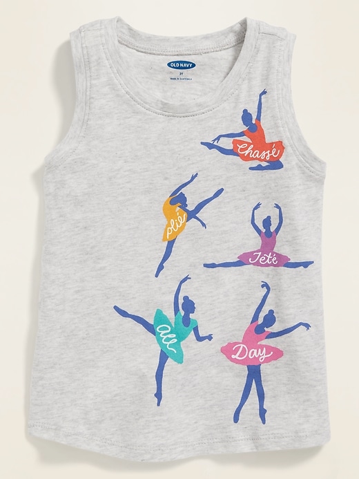 View large product image 1 of 2. Graphic Jersey Tank for Toddler Girls