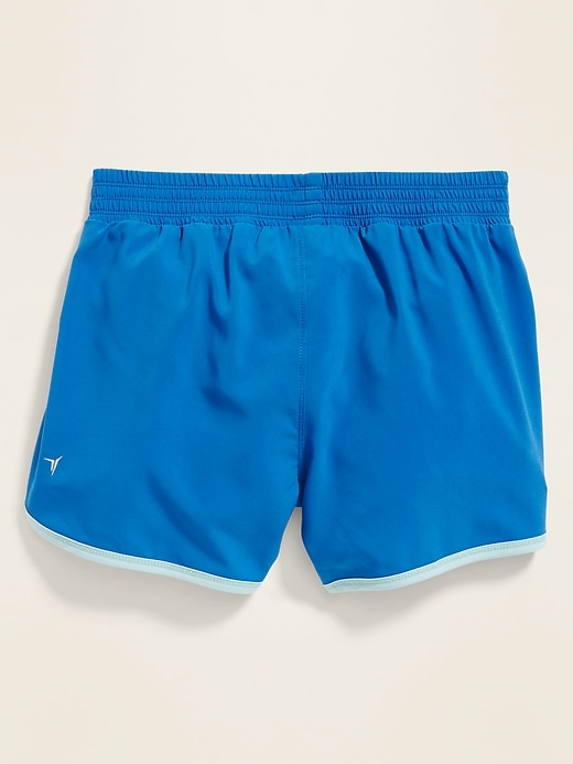 View large product image 2 of 3. Go-Dry Cool Dolphin-Hem Run Shorts For Girls