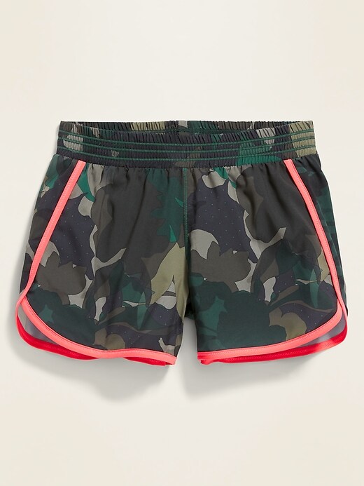 View large product image 1 of 1. Go-Dry Cool Dolphin-Hem Run Shorts For Girls