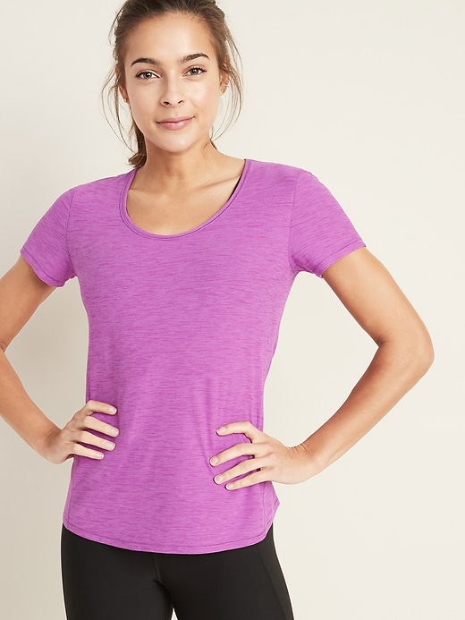 View large product image 1 of 1. Breathe ON Mesh-Back Performance Tee for Women