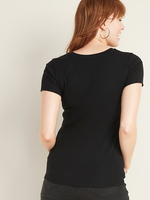 Image number 2 showing, Slim-Fit Crew-Neck Tee for Women