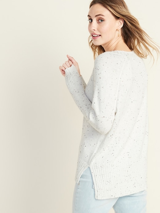 Image number 2 showing, Rib-Knit Trim Crew-Neck Sweater for Women