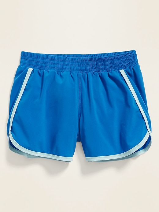 View large product image 1 of 3. Go-Dry Cool Dolphin-Hem Run Shorts For Girls