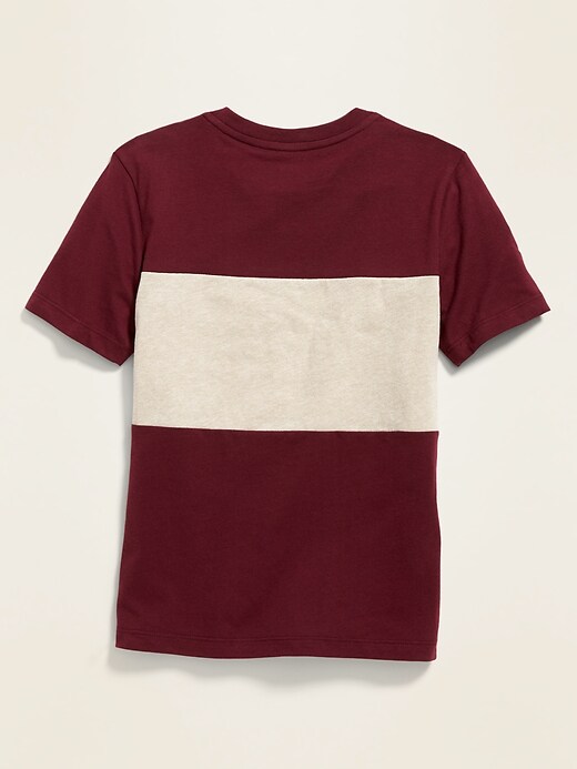 View large product image 2 of 3. Color-Blocked Pocket Tee For Boys