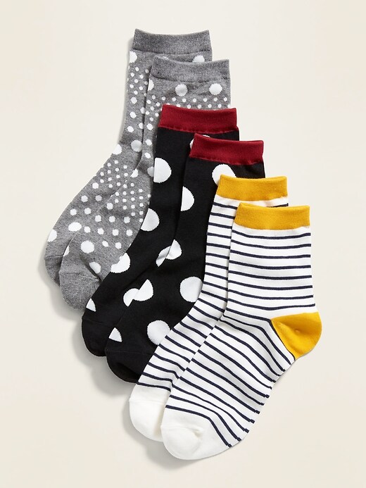 View large product image 1 of 1. Quarter Crew Socks 3-Pack for Women