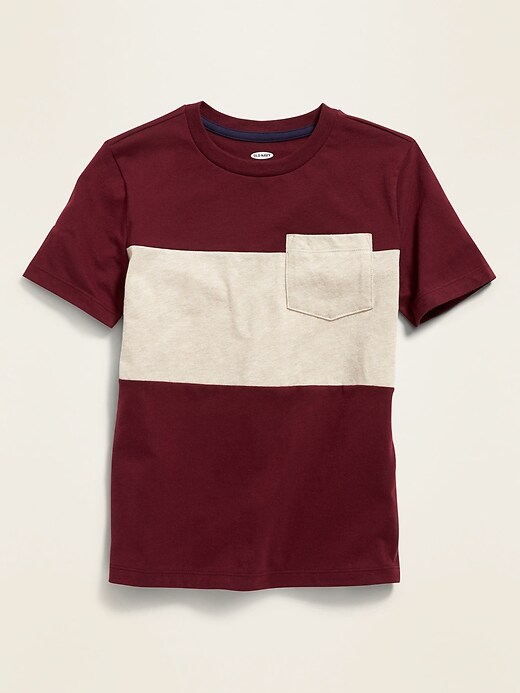 View large product image 1 of 3. Color-Blocked Pocket Tee For Boys