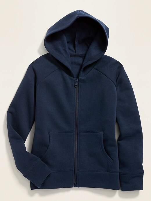 View large product image 1 of 3. Relaxed Uniform Zip Hoodie for Girls