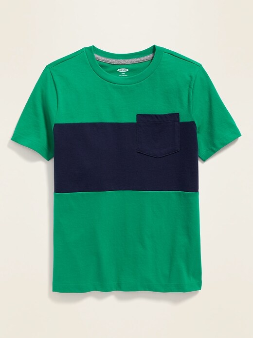 View large product image 1 of 1. Color-Blocked Pocket Tee For Boys
