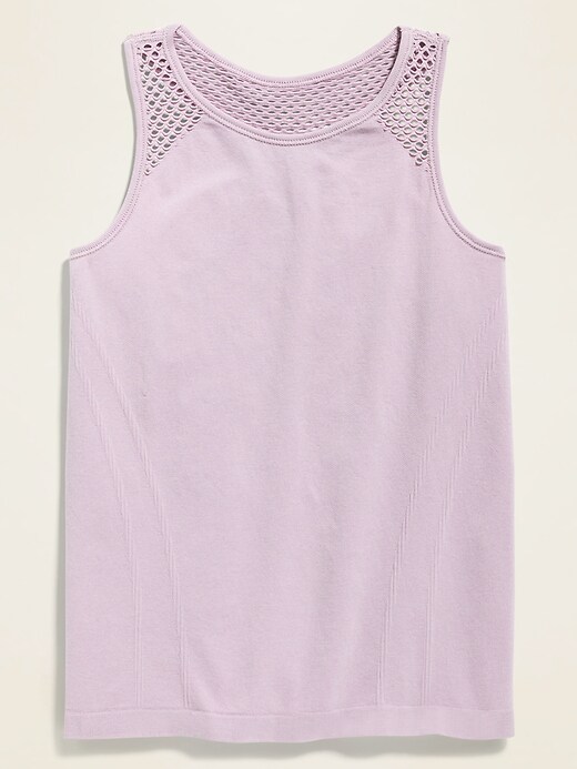 View large product image 1 of 3. Seamless Go-Dry Mesh-Panel Tank for Girls