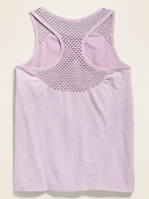 View large product image 2 of 3. Seamless Go-Dry Mesh-Panel Tank for Girls