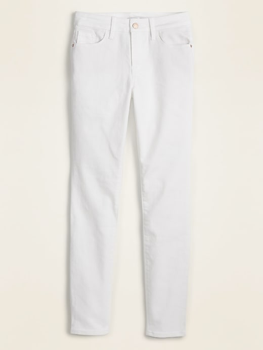 Image number 5 showing, Mid-Rise Pop Icon Skinny White Jeans for Women