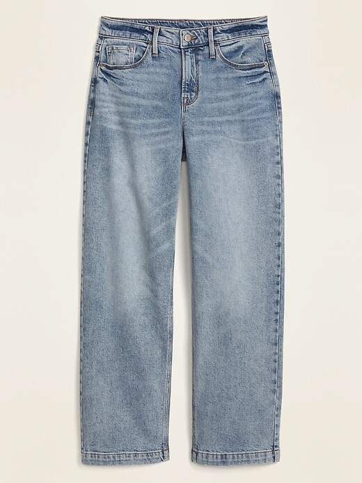 Image number 5 showing, High-Waisted Light Stone-Washed Slim Wide-Leg Jeans For Women