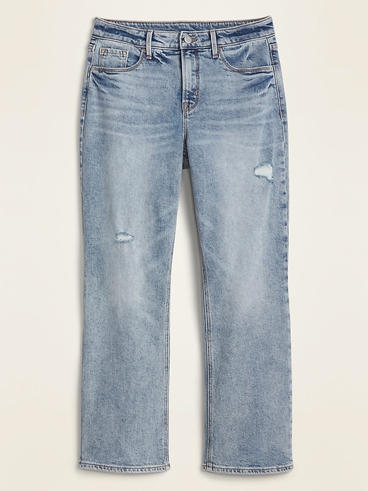 Image number 5 showing, High-Waisted Distressed Flare Ankle Jeans for Women