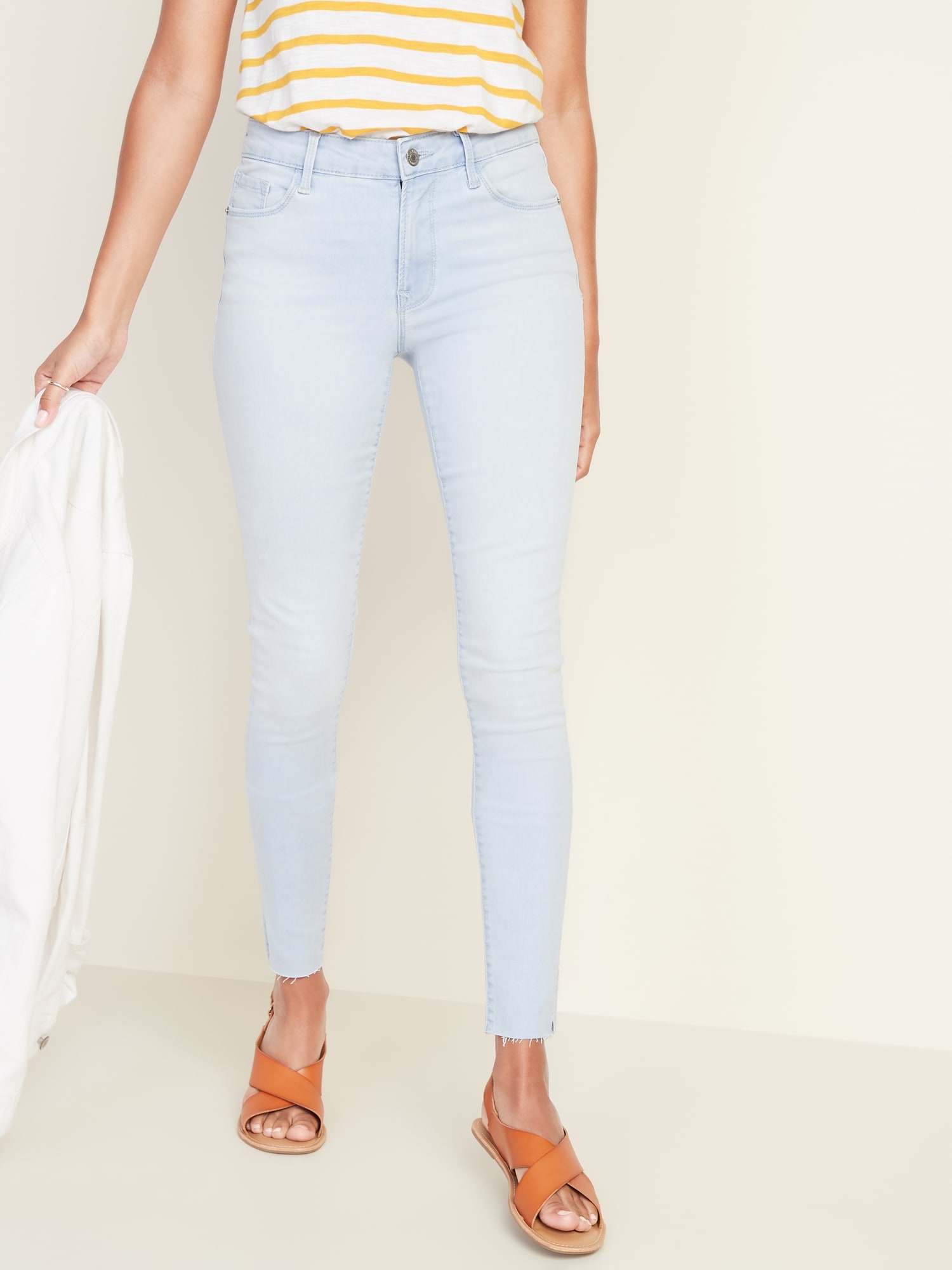 old navy raw edge jeans