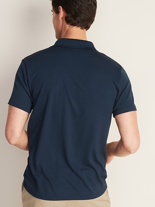 Image number 2 showing, Moisture-Wicking Tricot Uniform Polo Shirt for Men