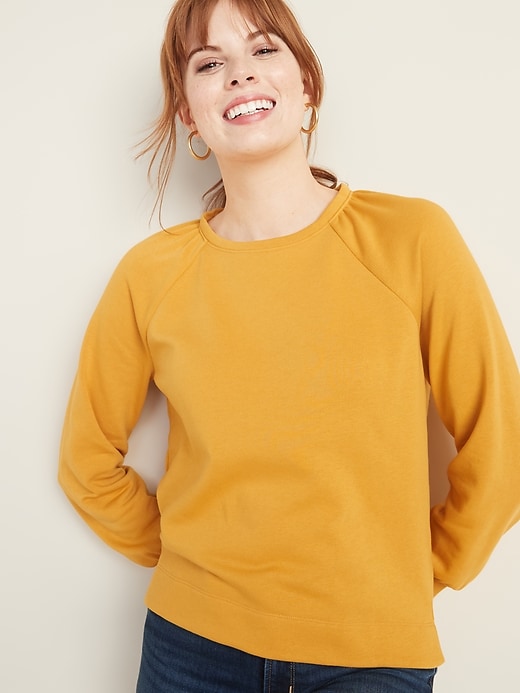 View large product image 1 of 1. Relaxed French-Terry Sweatshirt for Women
