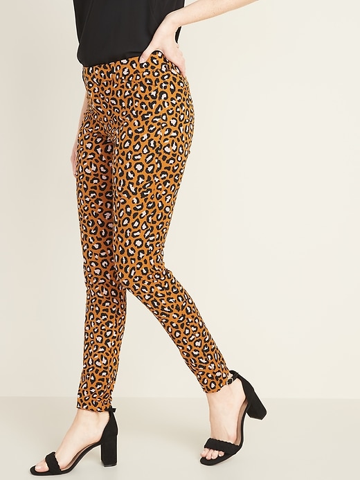 View large product image 1 of 1. Mid-Rise Printed Pixie Full-Length Pants for Women