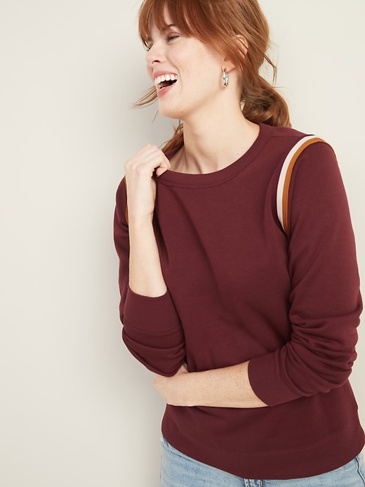 Image number 1 showing, Sleeve-Stripe Sweatshirt for Women