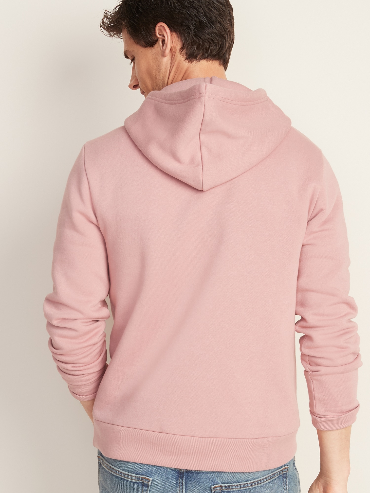 rose colored hoodie men