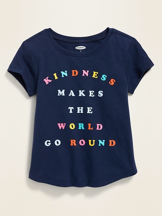 View large product image 1 of 1. Graphic Crew-Neck Tee for Toddler Girls