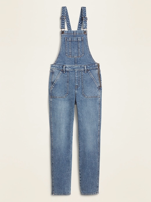 Image number 5 showing, Straight-Leg Jean Overalls for Women