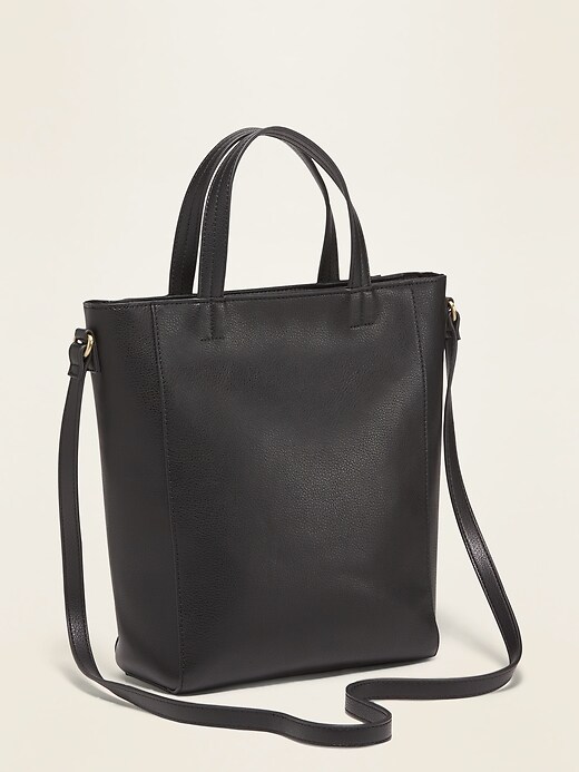 View large product image 1 of 2. Faux-Leather Mini Tote for Women