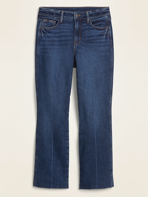 Image number 5 showing, High-Waisted Raw-Edged Flare Ankle Jeans For Women