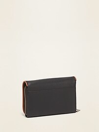 View large product image 3 of 3. Faux-Leather Crossbody Wallet Bag for Women