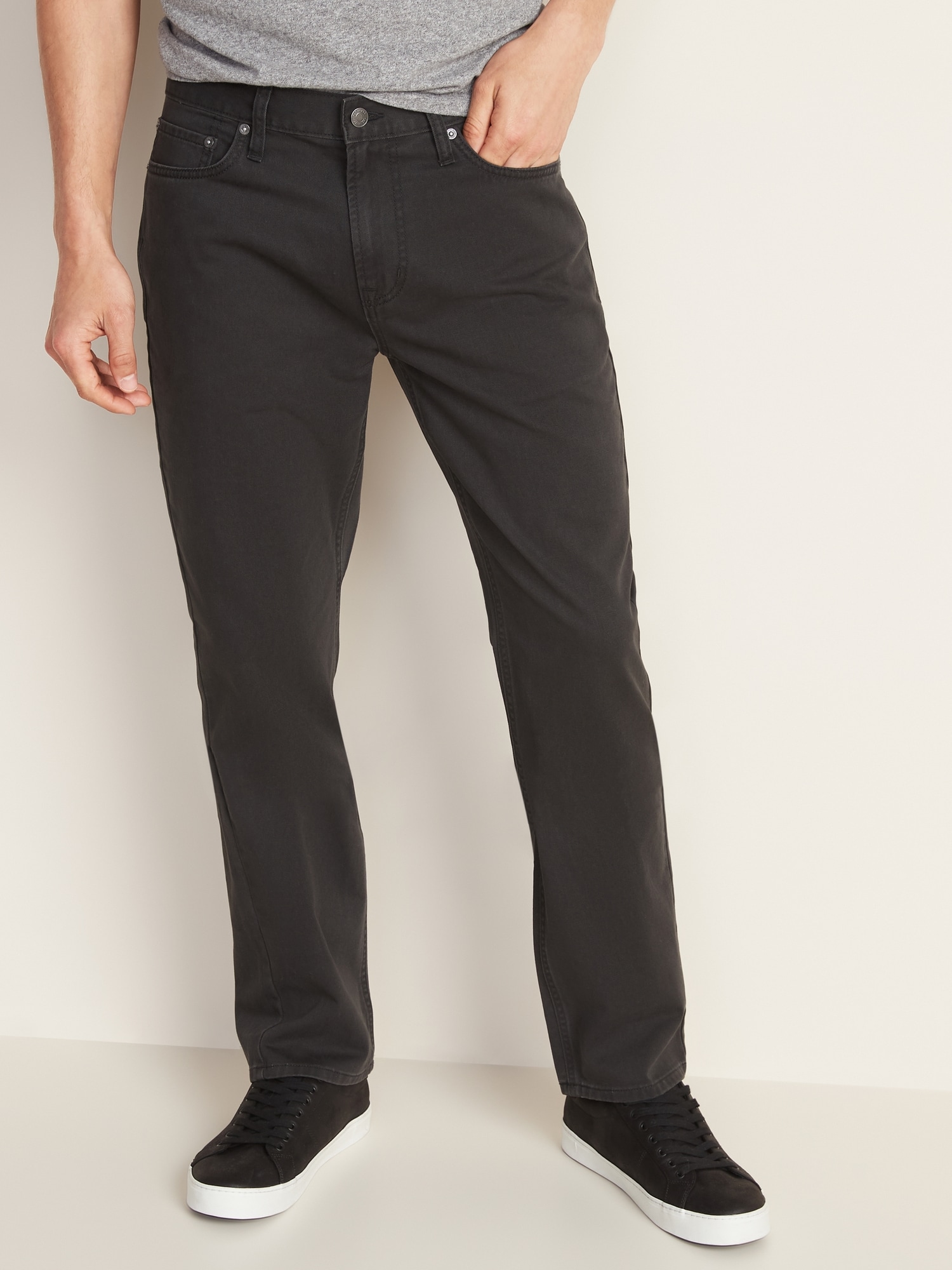 Straight Five-Pocket Twill Pants For Men | Old Navy