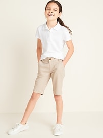 View large product image 3 of 3. Uniform Stain-Resistant Pique Polo for Girls
