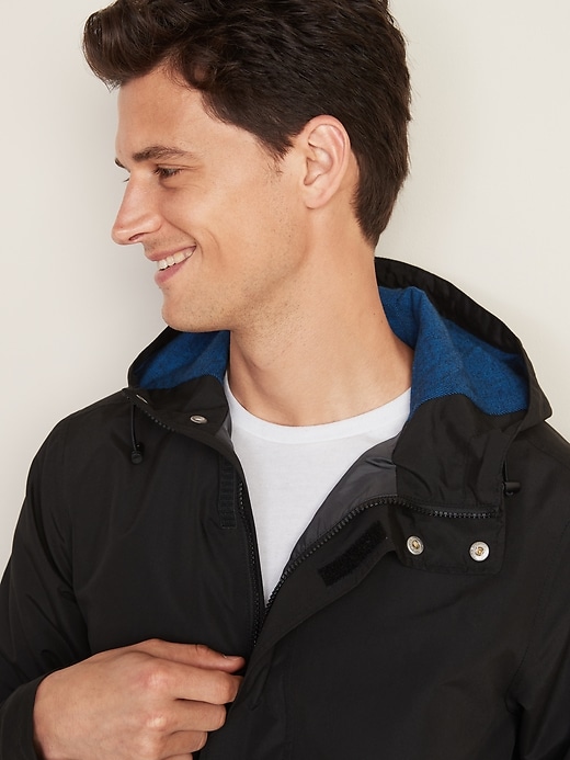 Image number 4 showing, Water-Resistant Hooded Anorak