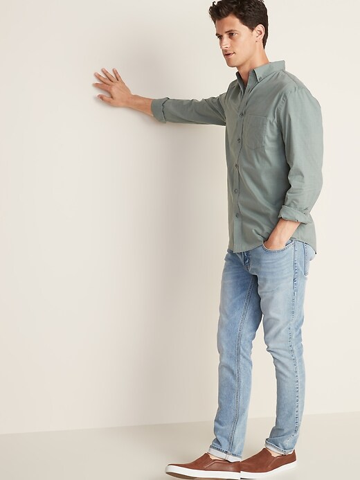 Image number 3 showing, Slim-Fit Poplin Shirt For Men