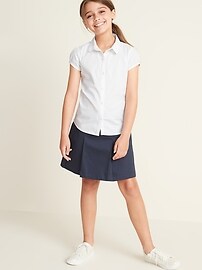 View large product image 3 of 3. Uniform Short-Sleeve Poplin Shirt for Girls