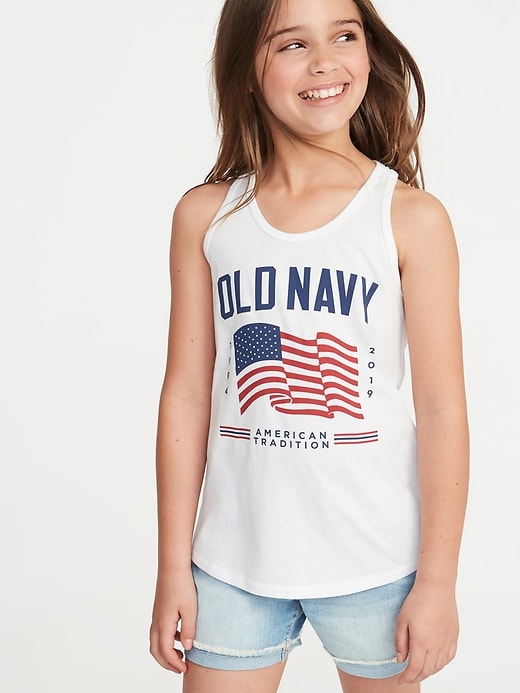 View large product image 1 of 3. 2019 Flag-Graphic Tank for Girls
