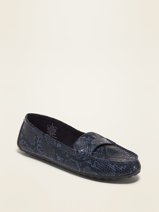 Image number 1 showing, Faux-Leather Driving Moccasins for Women