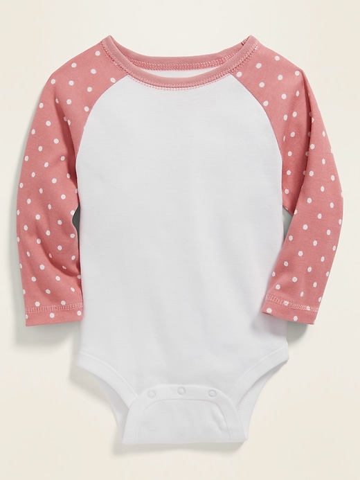 View large product image 1 of 2. Raglan-Sleeve Bodysuit for Baby