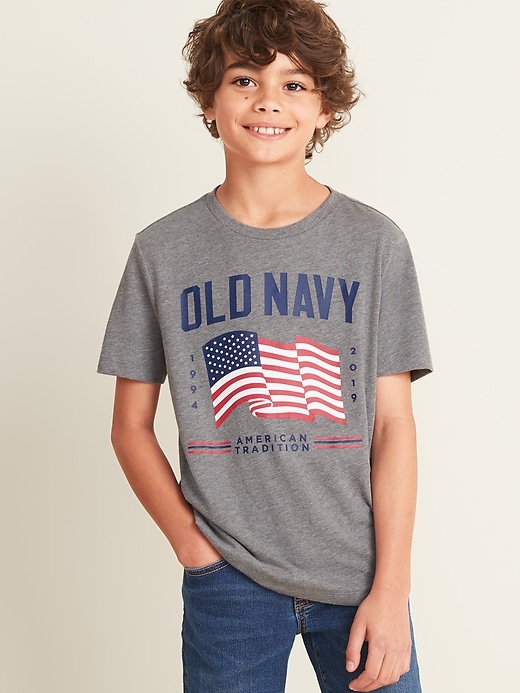 View large product image 1 of 1. 2019 Flag Graphic Tee For Boys