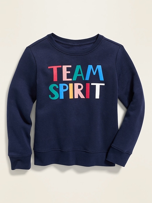 View large product image 1 of 3. Graphic Crew-Neck Sweatshirt For Girls