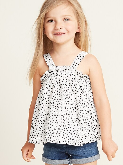 View large product image 1 of 4. Printed Wide-Strap Tank for Toddler Girls