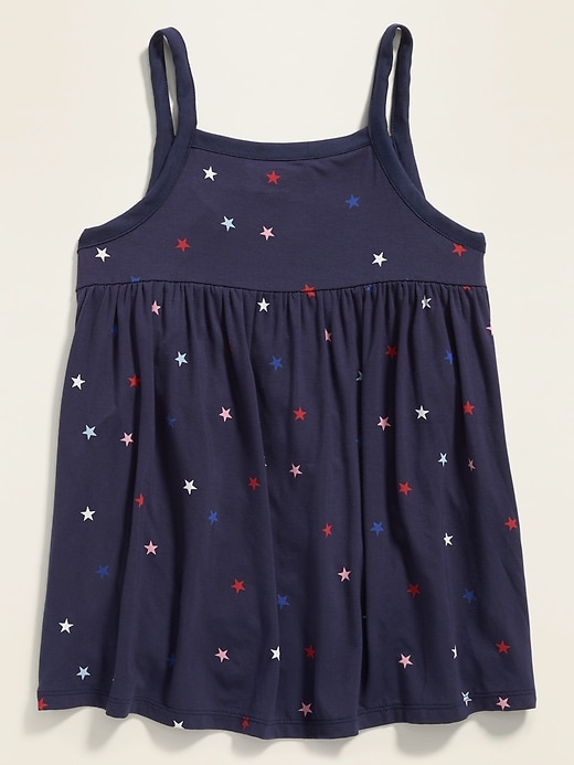 View large product image 2 of 3. Patterned Jersey Sleeveless Top for Girls